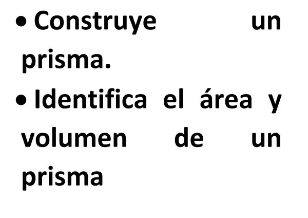 Sesión de elaboracion de prisma recto 