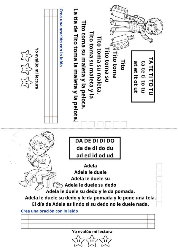 ¡Potencia la fluidez lectora en 1° básico con estas Lecturas Piramidales! 🚀📖