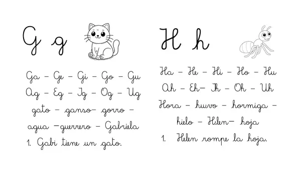 Ficha de Consonantes para dictados
