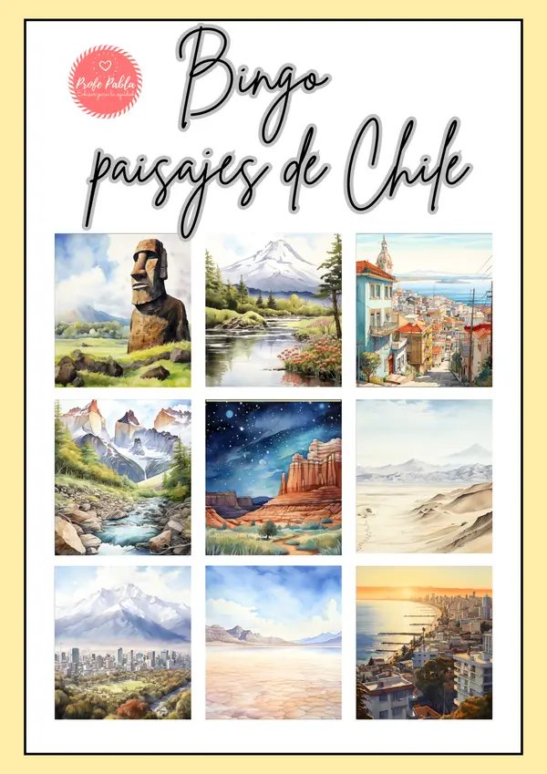 "Bingo paisajes de Chile"