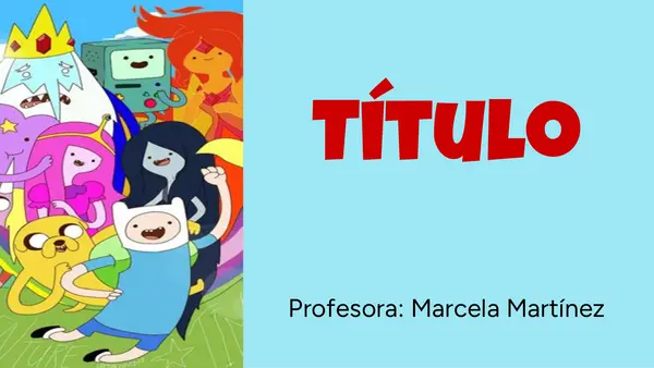 Plantilla PPT Hora de aventura- Editable