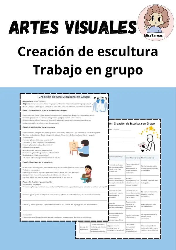 Artes Visuales, escultura en grupo