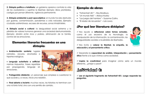 Guía de trabajo - Hacia un mundo distópico