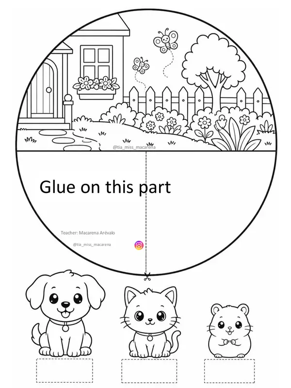 Diorama: Animals (para colorear)