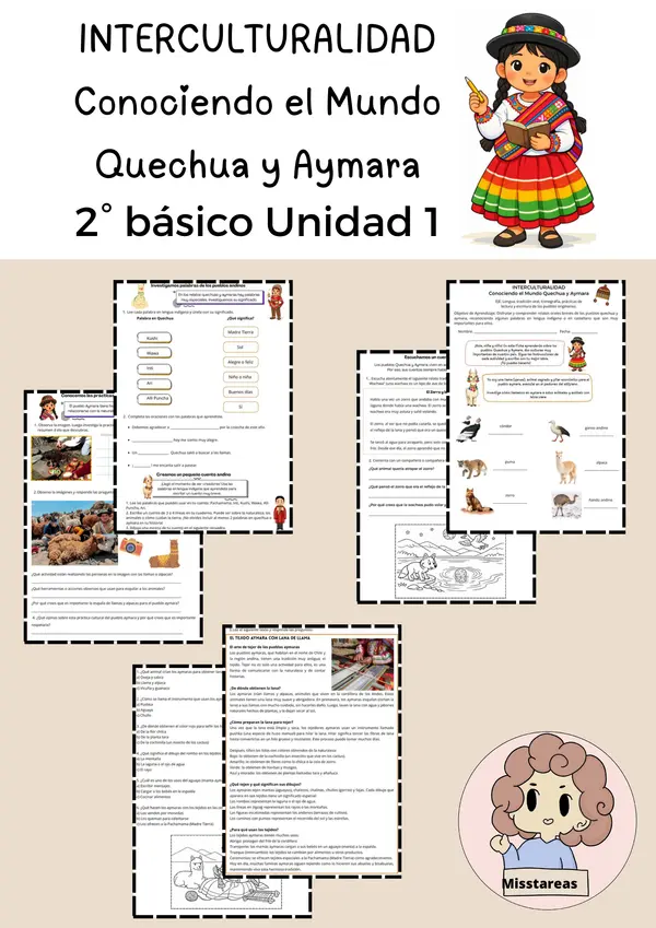 Conociendo el Mundo Quechua y Aymara interculturalidad en 2° básico