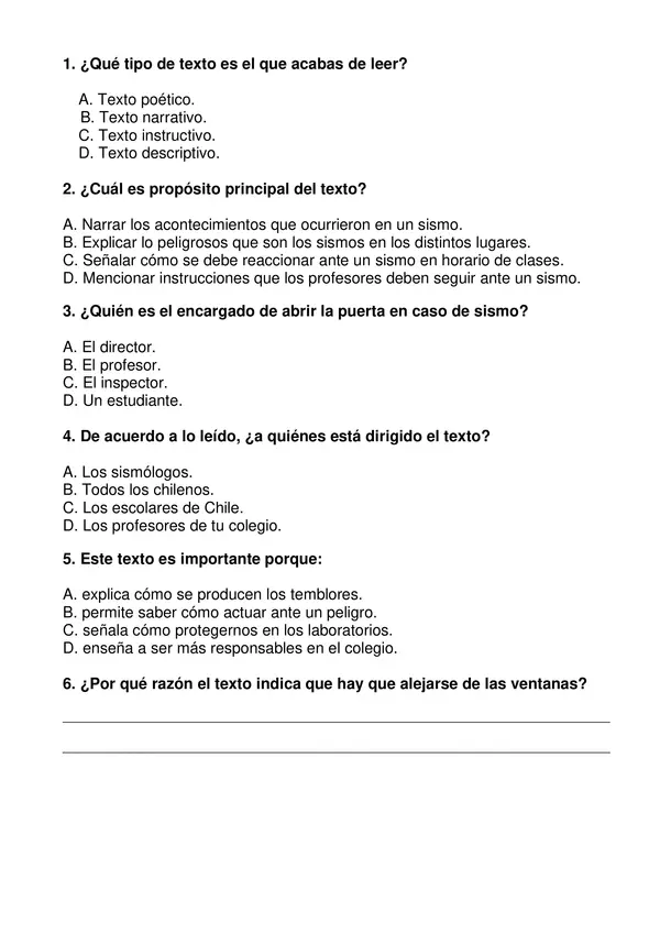 Evaluación de lenguaje "Texto instructivo" Tercer año.