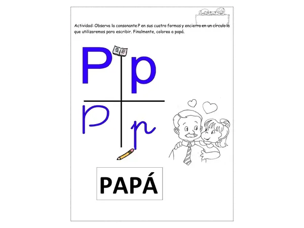 cuadernillo consonante P
