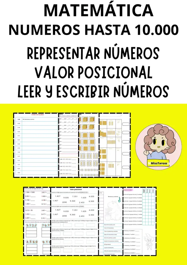 Números hasta 10.000, Valor posicional | Matemática