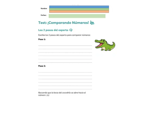 Test comparando numeros valor posicional