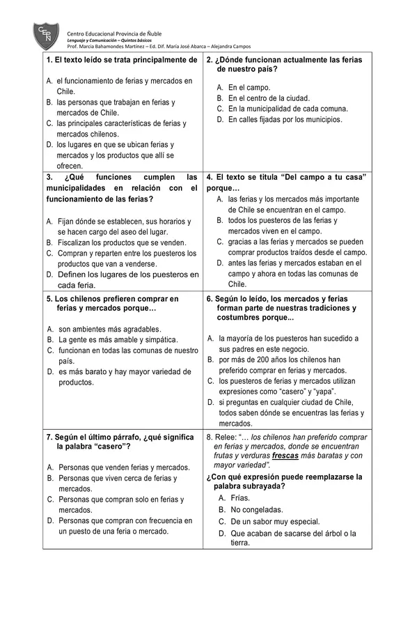 Artículos informativos