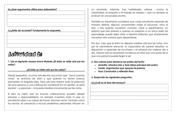 Guía de trabajo - El ensayo 