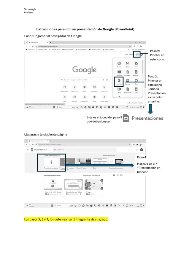 Guía paso a paso: Crear una presentación en PowerPoint Tecnología 5° Básico