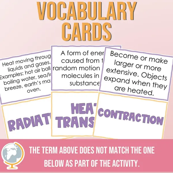 Heat Transfer Vocabulary Treasure Hunt