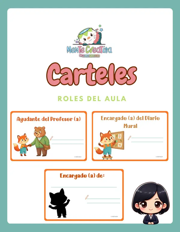 Roles del Aula – Organización Visual