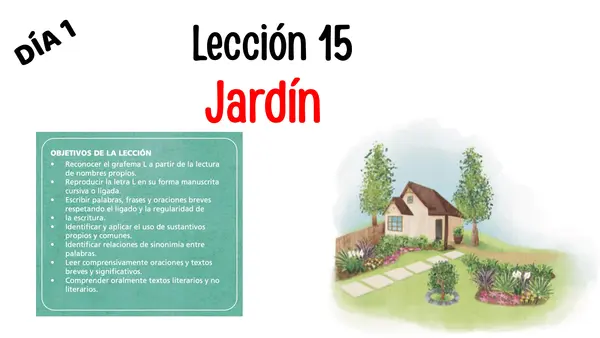 Lección 15 Jardín Parte 2 Mayúsculas Método Matte