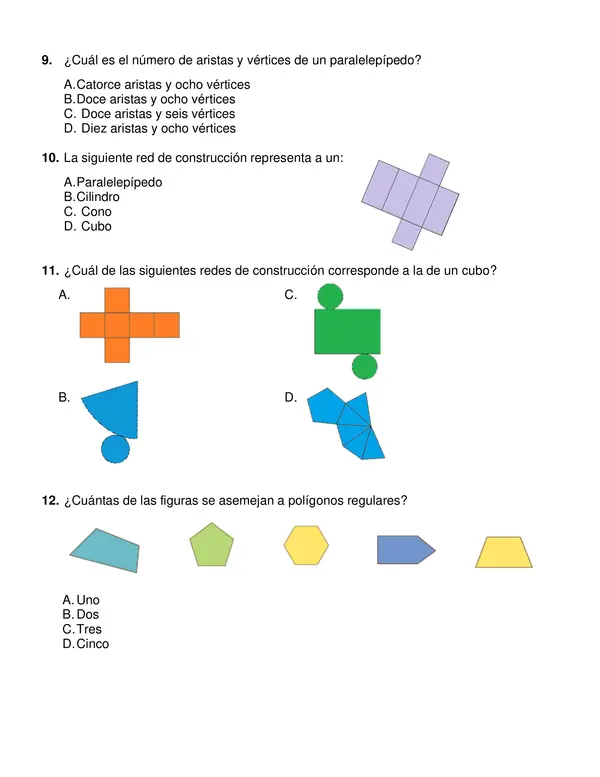 Prueba segundo semestre matemática Tercer año.