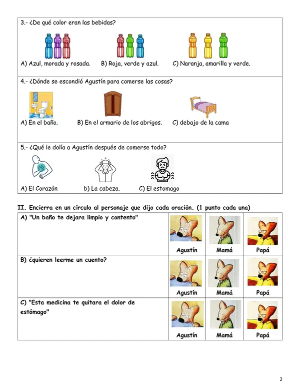 Prueba "El festín de Agustín"