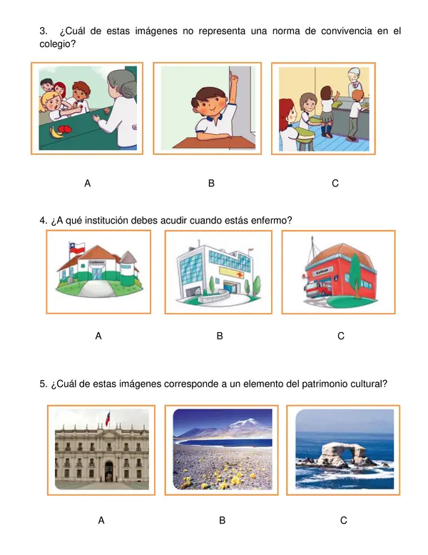 Evaluación primer semestre Historia, 2° año básico.