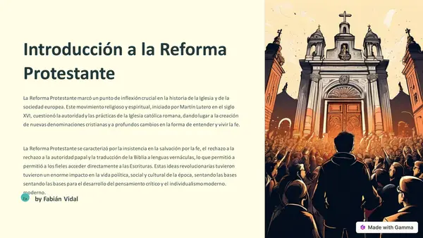 Introducción a la reforma protestante