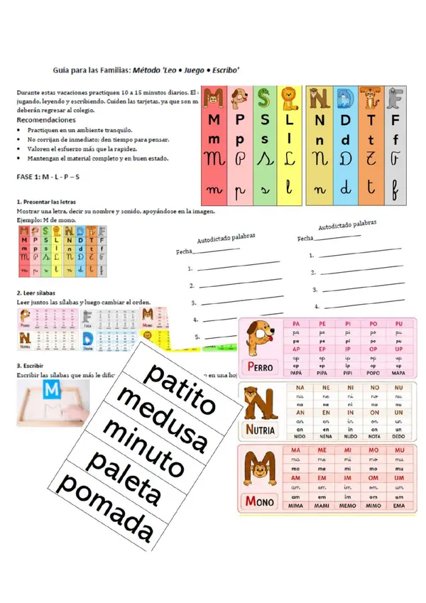 Leo • Juego • Escribo | Método de Lectura mediante el Juego y la Autonomía