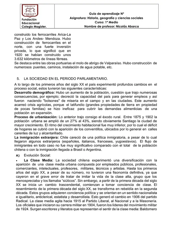 Guía de aprendizaje Chile Finesecular