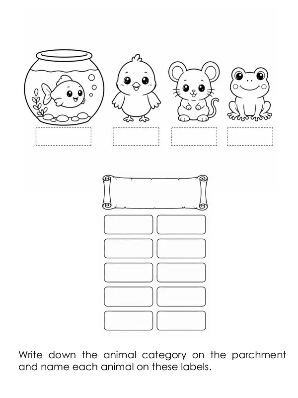 Diorama: Animals (para colorear)