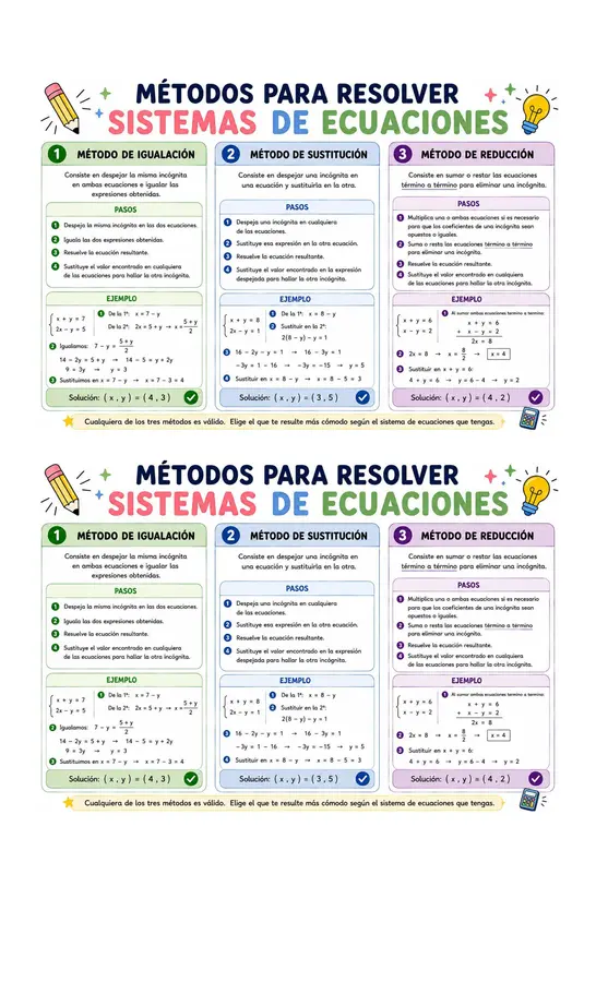 Resolución de sistemas de ecuaciones