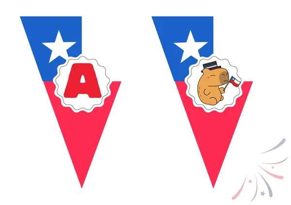 Banderín Fiestas Patrias - Capibara