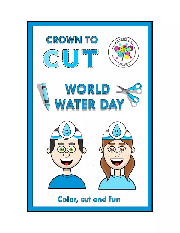 Crown and Bracelet Water Day Dia del Agua Corona Manilla Color