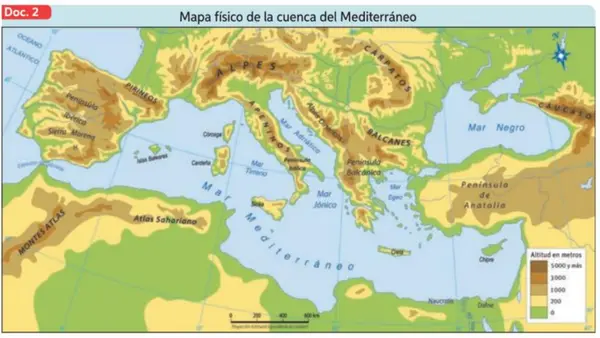 Espacio geográfico de Griegos y Romanos