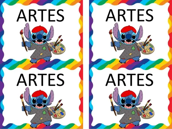 MARCADORES DE ASIGNATURAS DE STITCH