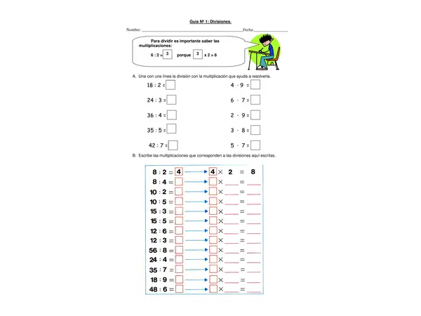 Guía divisiones tercer año básico