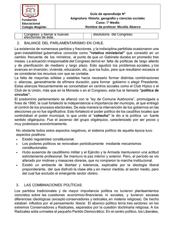 Guía de aprendizaje Chile Finesecular