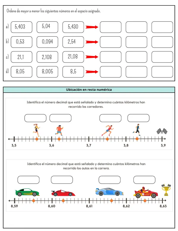 Repaso evaluación fracciones y números decimales