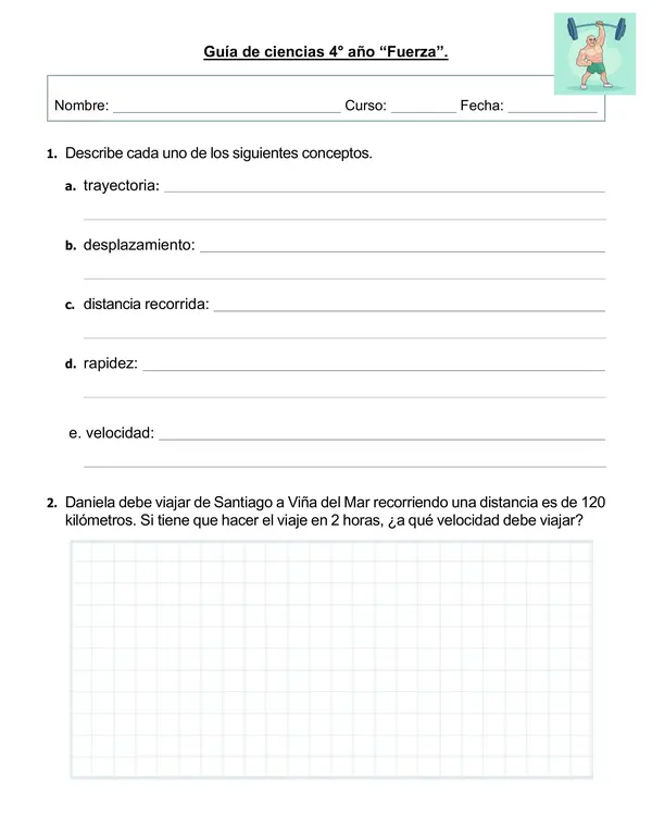 Guía de ciencias 4° año "Fuerzas"