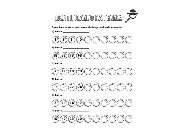 IDENTIFICANDO PATRONES NUMÉRICOS
