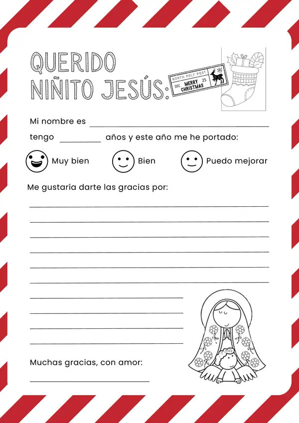 Actividad navideña: Carta al niñito Jesús