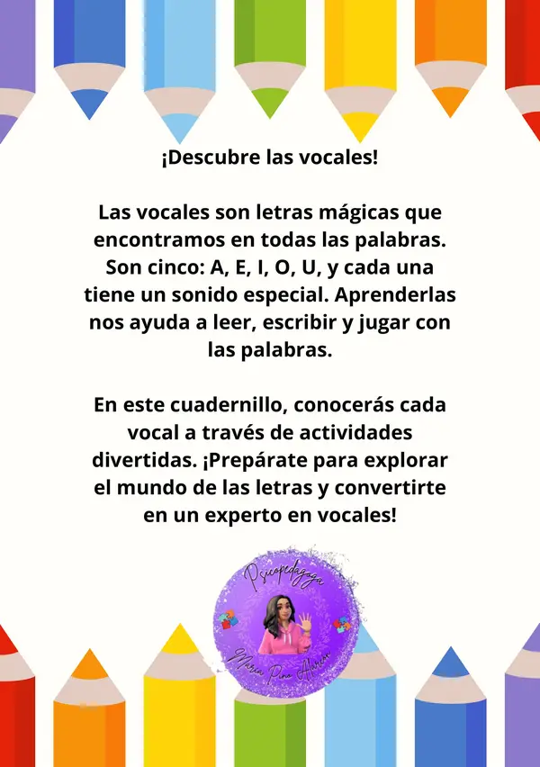 Aprendo mis vocales 