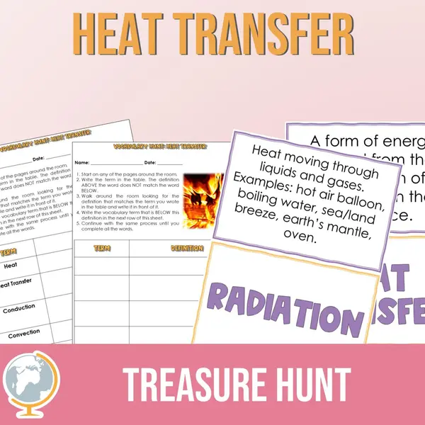 Heat Transfer Vocabulary Treasure Hunt
