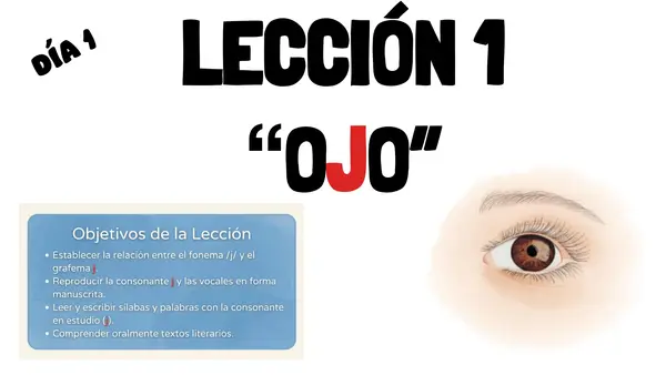 Lección 1 OJO Parte 1 Minúsculas Método Matte