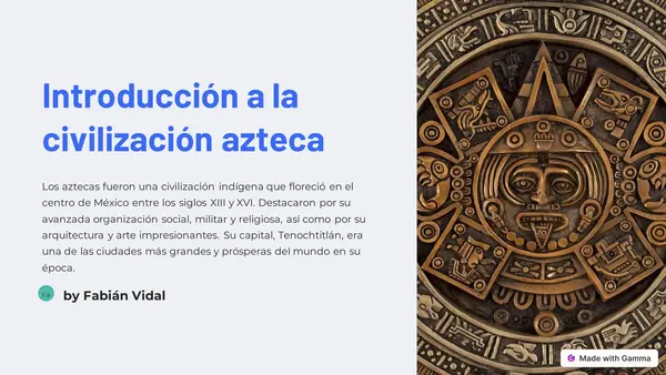 Introducción a la civilización azteca