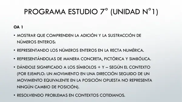 Adición y sustracción de números enteros