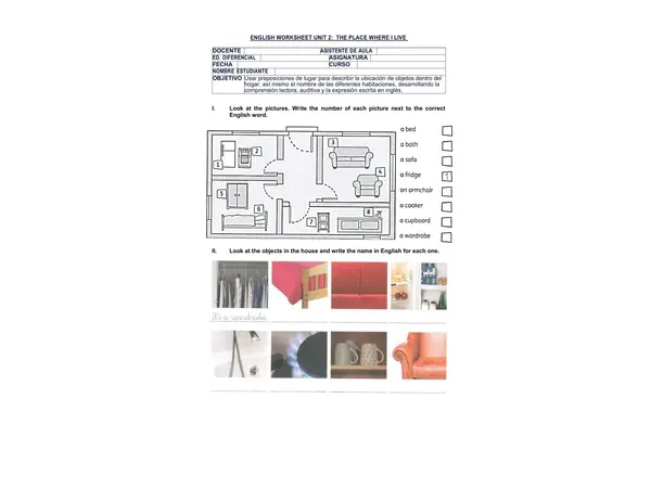 HOUSE AND FURNITURE 5° GRADE
