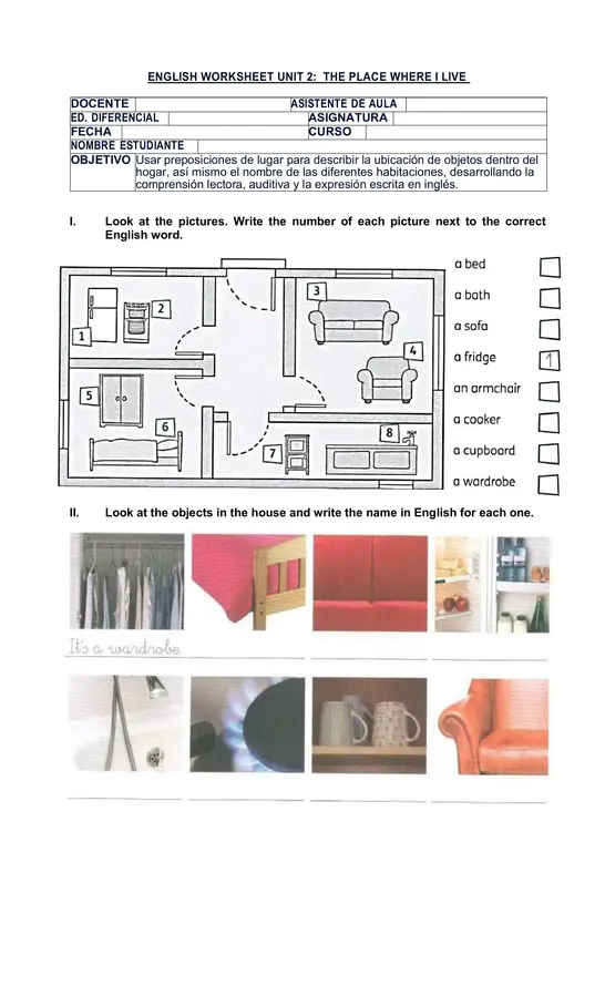 HOUSE AND FURNITURE 5° GRADE