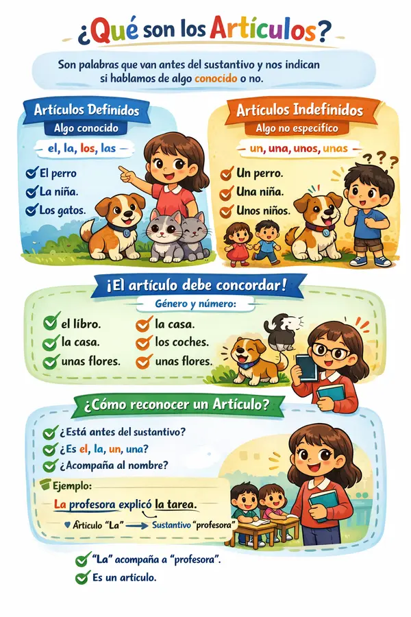 Cartel Educativo sobre Los Artículos