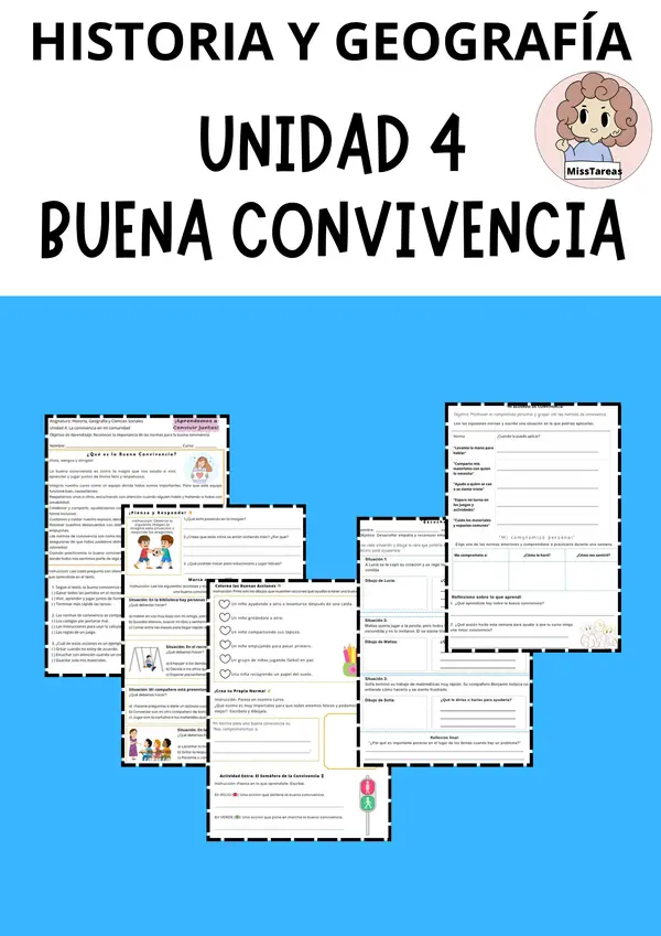  Ficha Buena Convivencia | Segundo Básico | Historia y Geografía