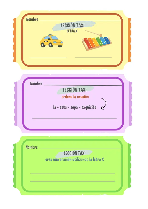 Ticket de Salida Taxi Metodo Matte