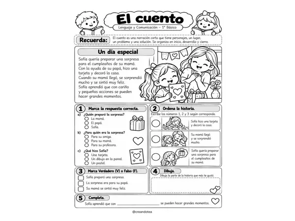 Guia de lenguaje de tipo de texto el cuento 1 basico 