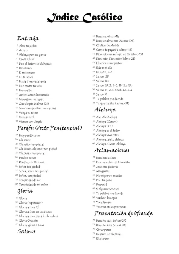 Cancionero católico 