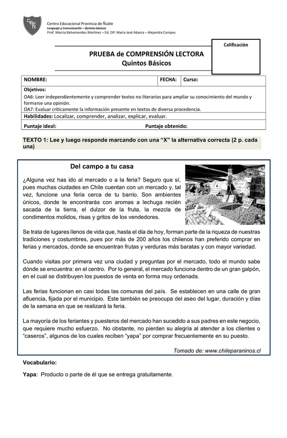Artículos informativos